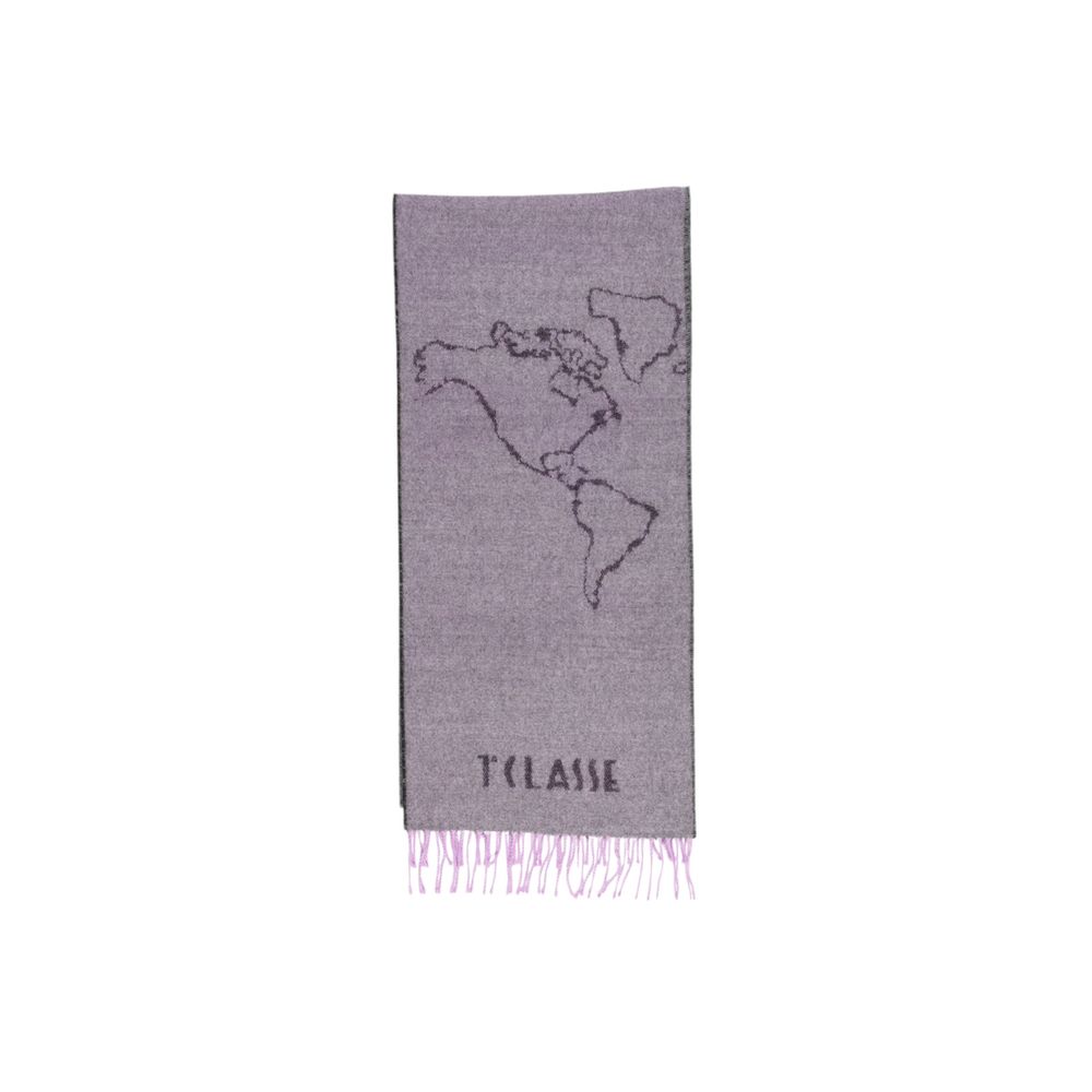 Alviero Martini Prima Classe Purple Polyacrylic Scarf