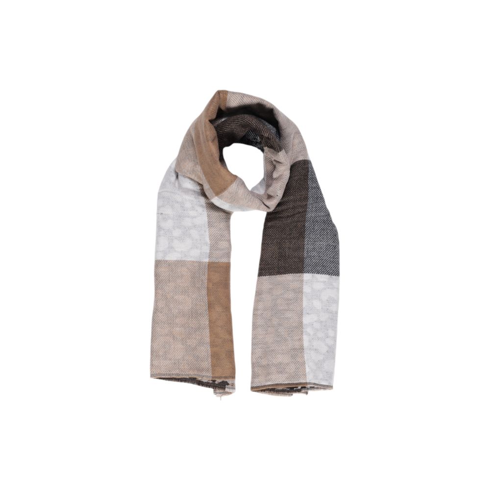 Pieces Beige Polyester Polyester Scarf