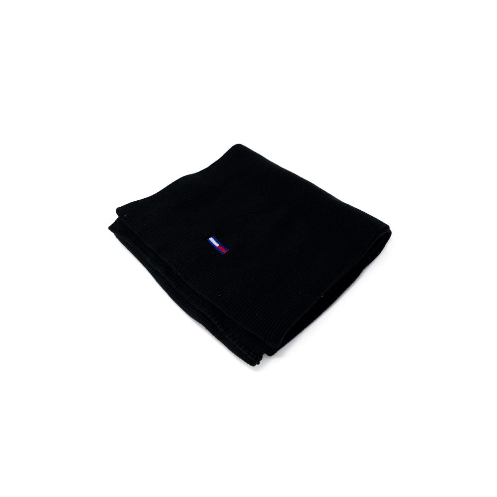 Tommy Hilfiger Jeans Black Cotton Cotton Scarf