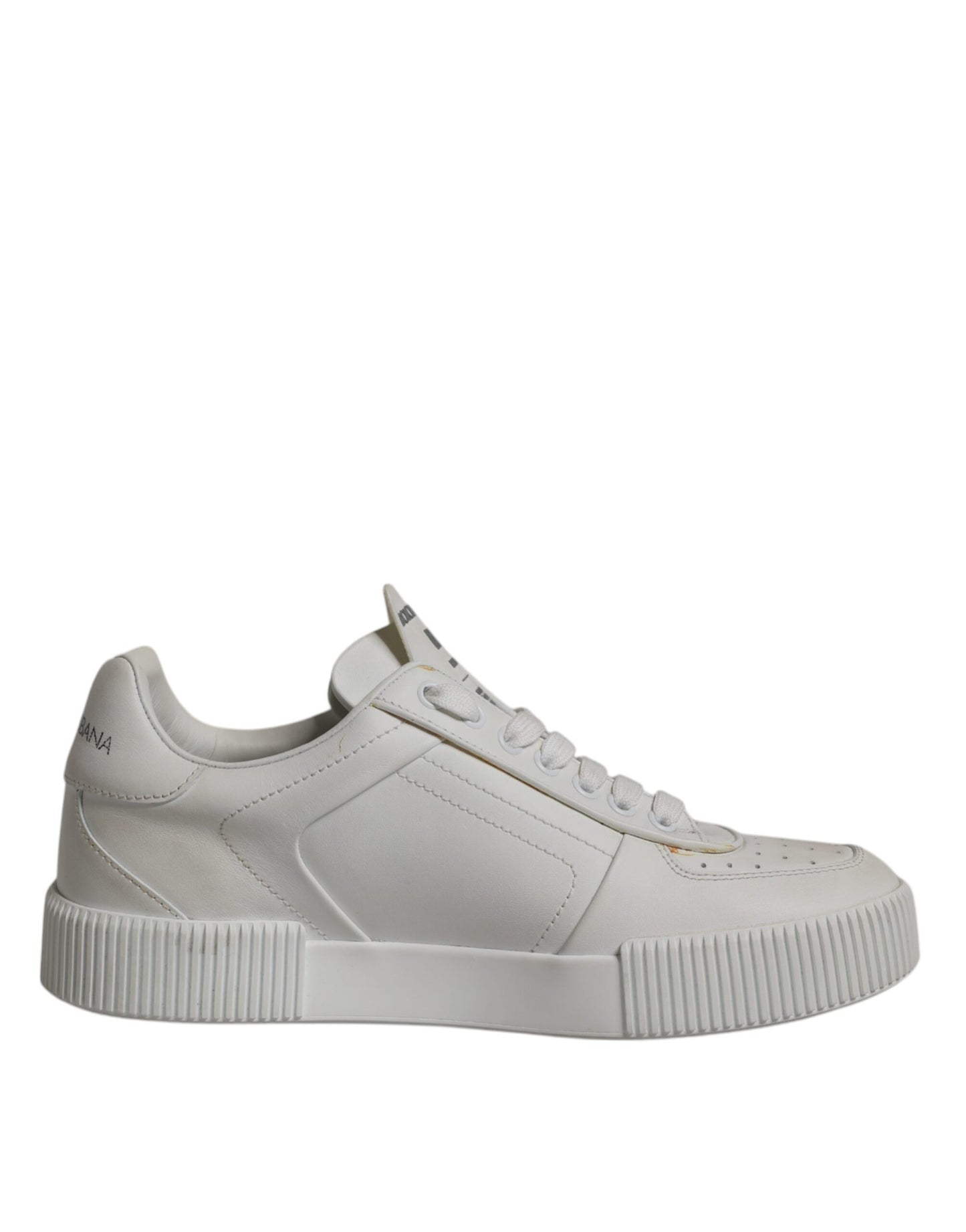 Dolce & Gabbana White Miami Leather Low Top Sneakers Shoes