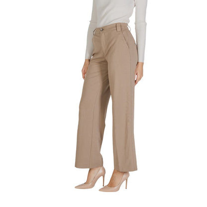 Street One Beige Viscose Jeans & Pant