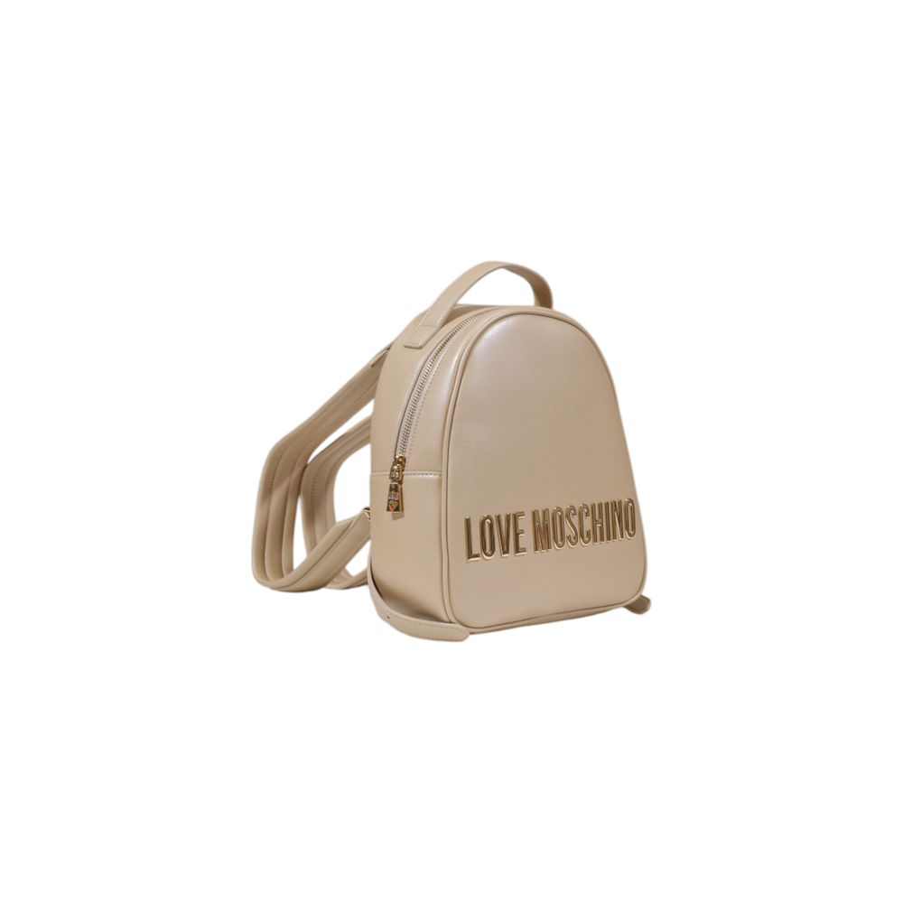 Love Moschino Gold Polyethylene Backpack