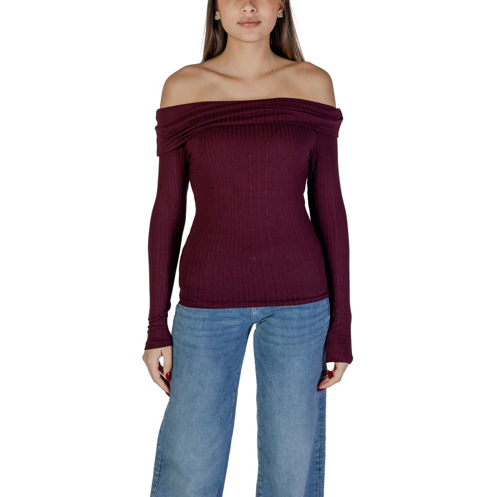 Jacqueline De Yong Bordeaux Viscose Tops & T-Shirt