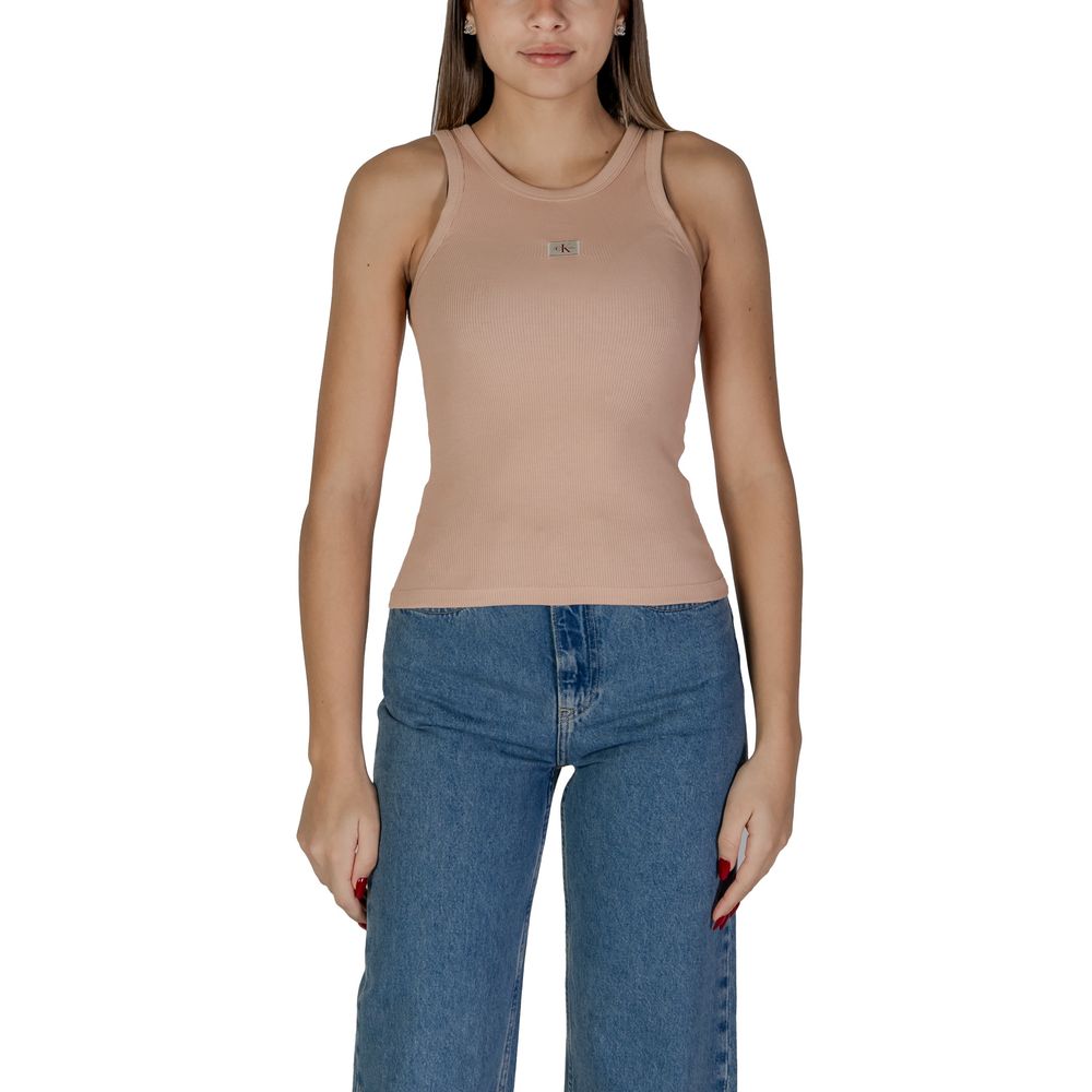 Calvin Klein Jeans Pink Cotton Tops & T-Shirt