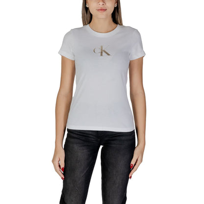 Calvin Klein Jeans White Cotton Tops & T-Shirt