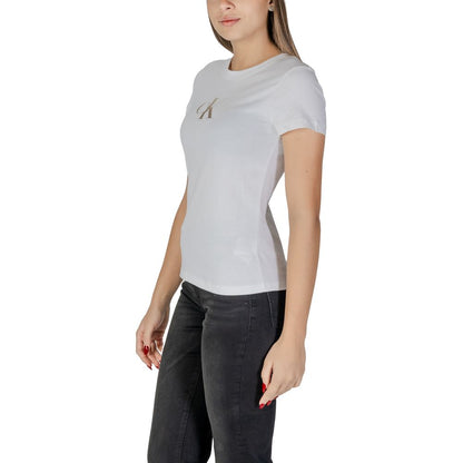 Calvin Klein Jeans White Cotton Tops & T-Shirt