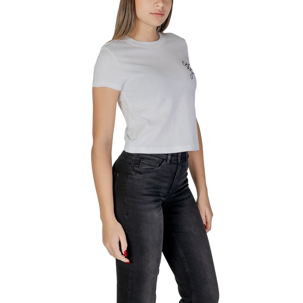 Calvin Klein Jeans White Cotton Tops & T-Shirt