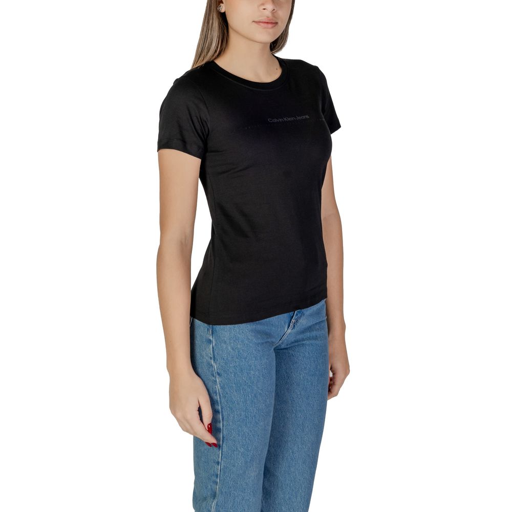 Calvin Klein Jeans Black Cotton Tops & T-Shirt