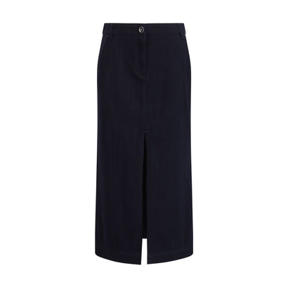 Giorgio Armani Blue Cotton Skirt