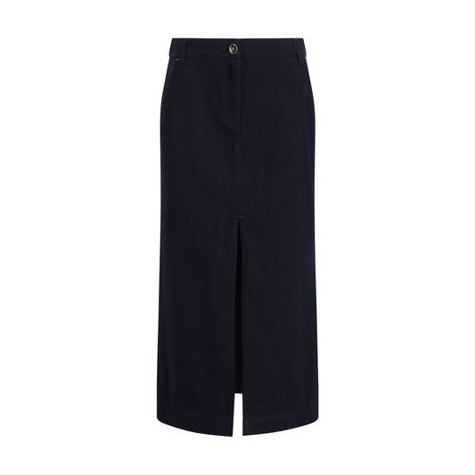 Giorgio Armani Blue Cotton Skirt