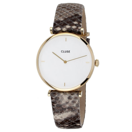 Cluse Beige Leather Watch