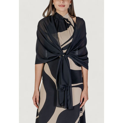 Rinascimento Black Polyester Scarf