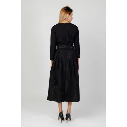 Sandro Ferrone Black Polyester Dress