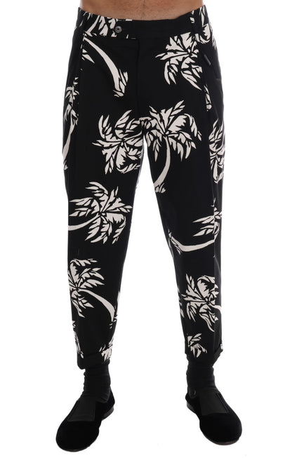 Dolce & Gabbana Elegant Tree Print Ankle Trousers