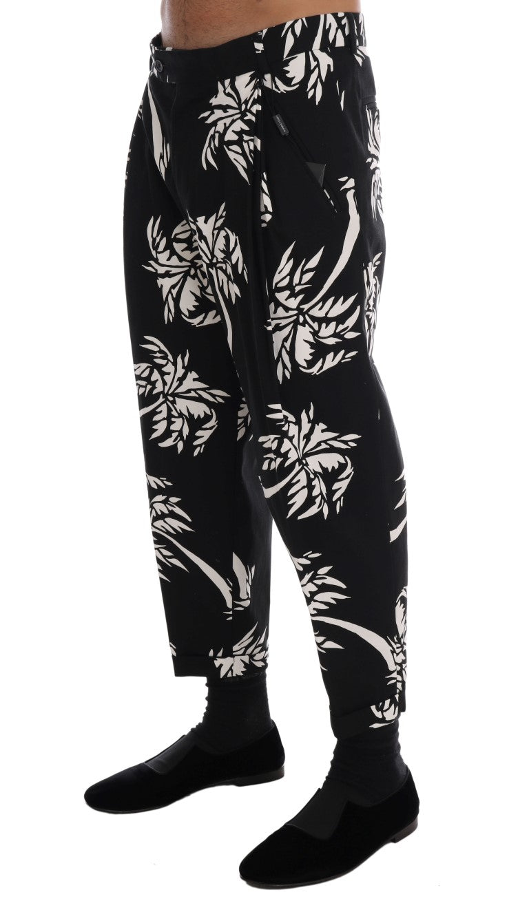 Dolce & Gabbana Elegant Tree Print Ankle Trousers