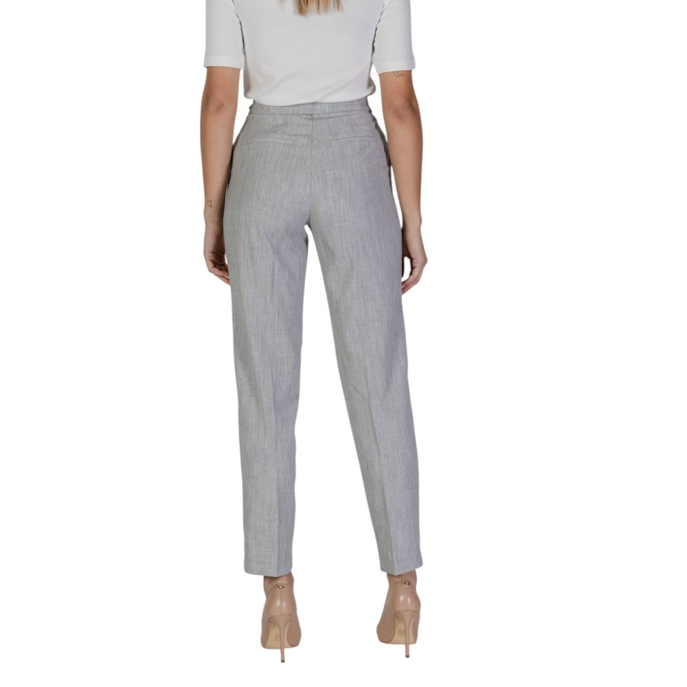 Vila Clothes Gray Recycled Polyester Jeans & Pant