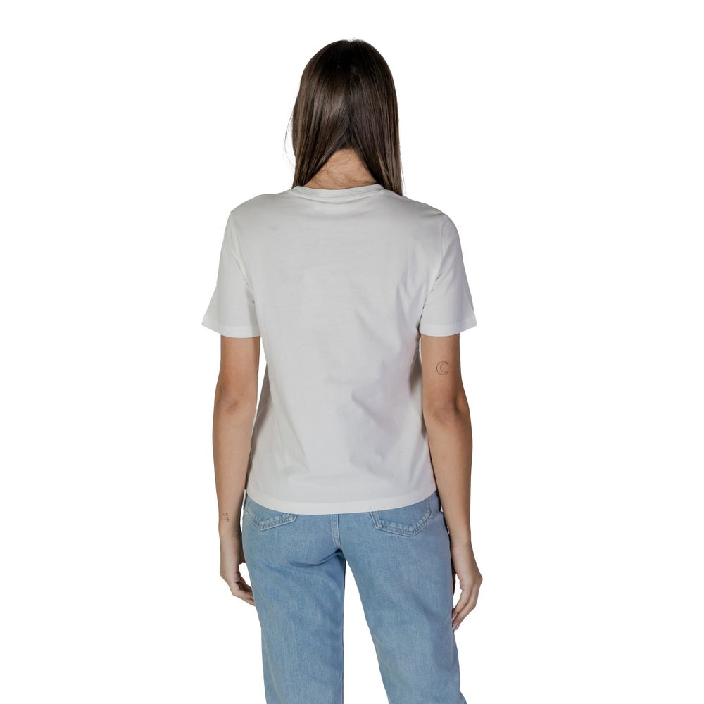 Vila Clothes White Cotton Tops & T-Shirt