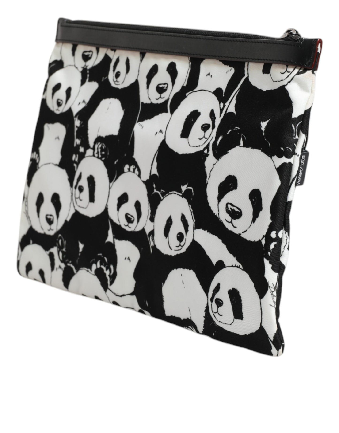 Dolce & Gabbana Black White Panda Pattern Clutch Pouch Bag