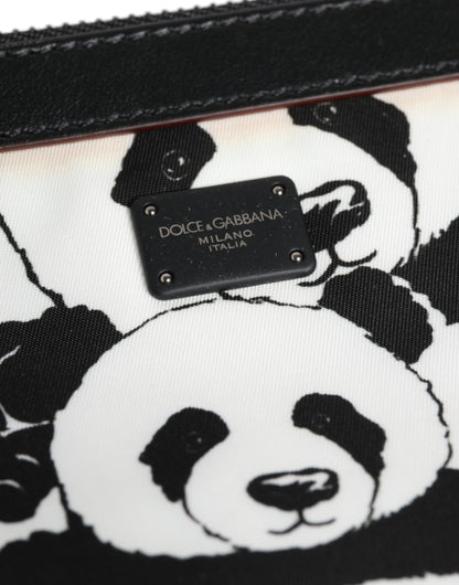 Dolce & Gabbana Black White Panda Pattern Clutch Pouch Bag