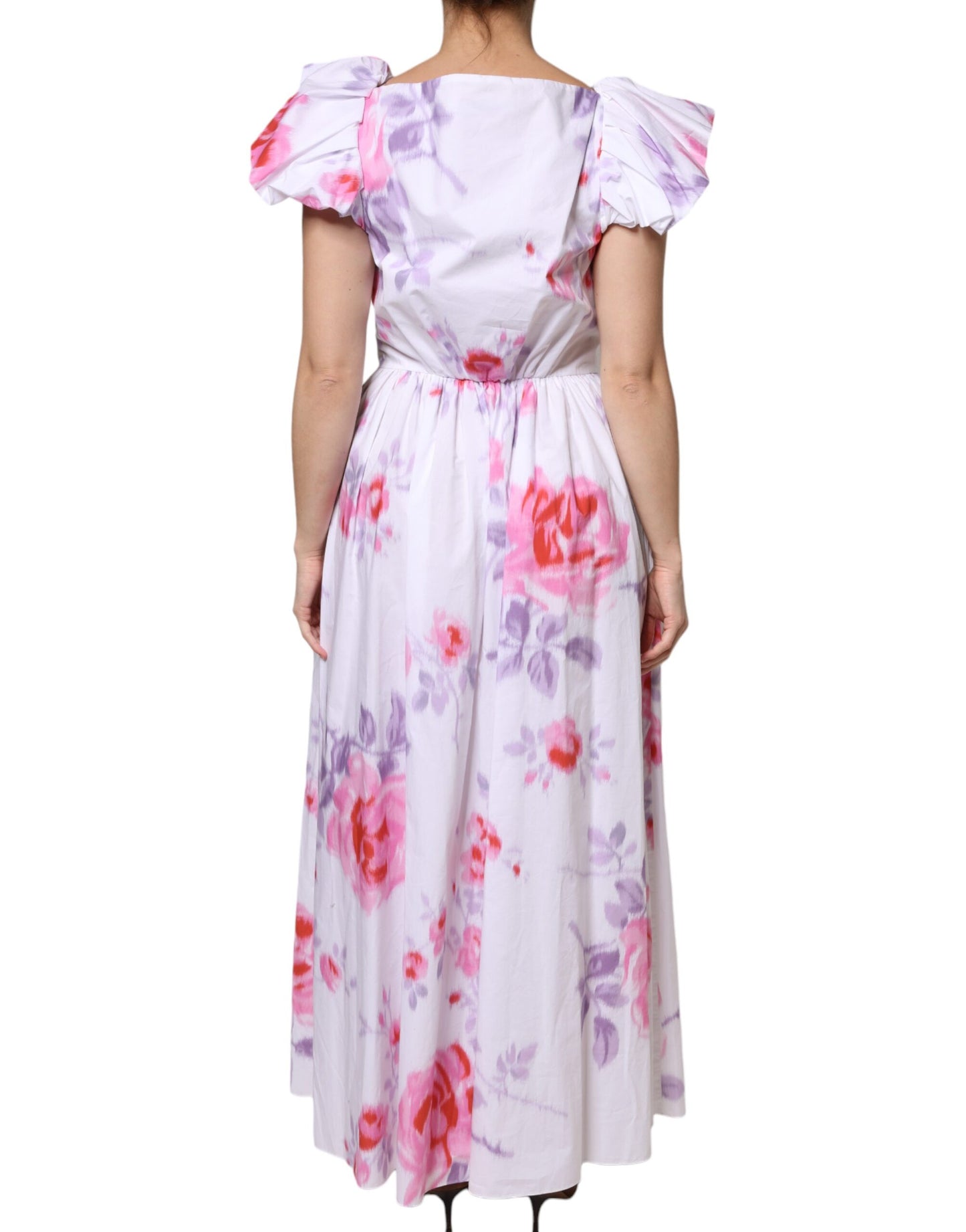 Philosophy White Floral Cotton Maxi Dress