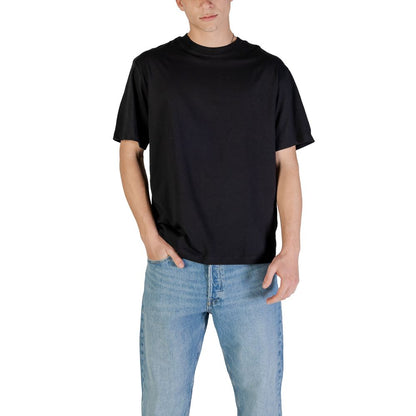 Jack Jones Black Cotton T-Shirt