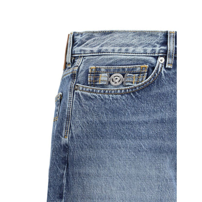 Versace Barocco Turn-Up Jeans