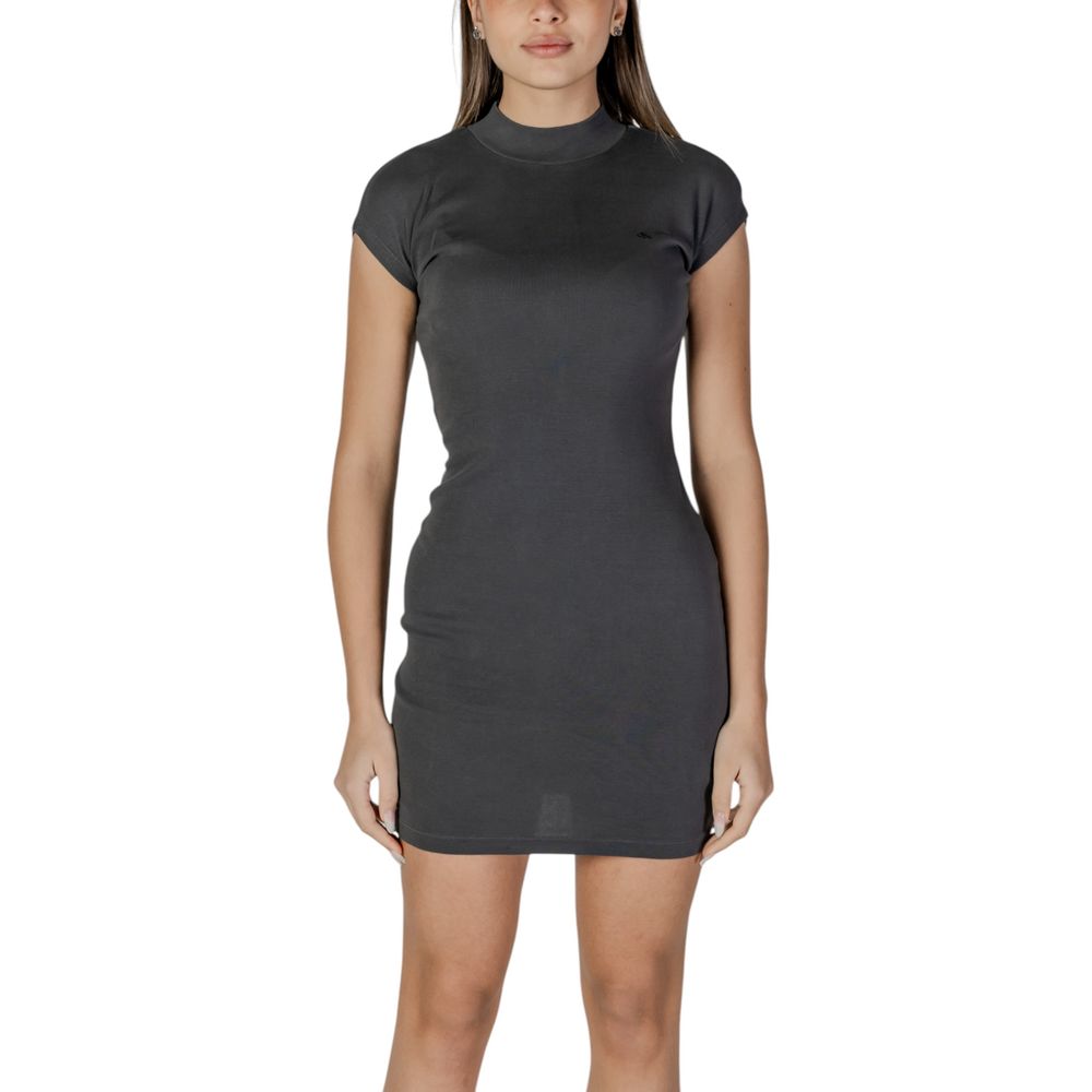 Calvin Klein Jeans Black Cotton Rigenerato Dress