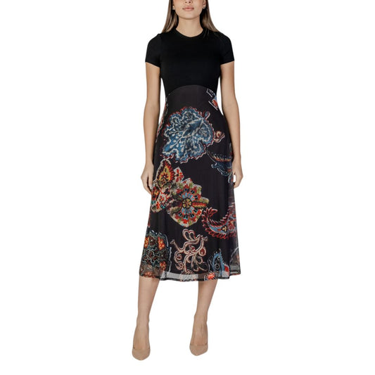 Desigual Black Viscose Dress