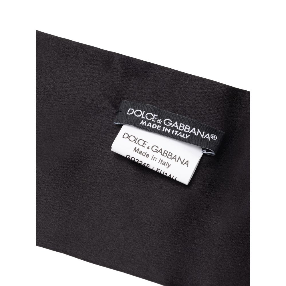 Dolce & Gabbana Black Silk Scarf