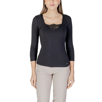 Morgan De Toi Black Viscose Tops & T-Shirt