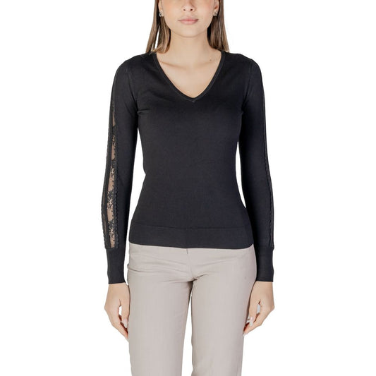 Morgan De Toi Black Viscose Tops & T-Shirt