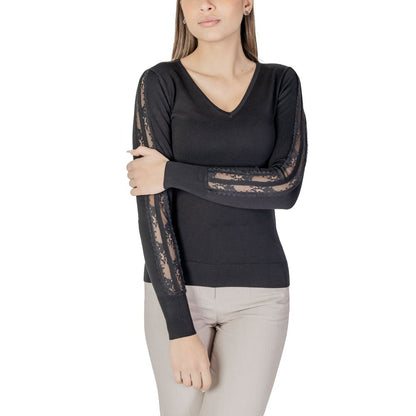 Morgan De Toi Black Viscose Tops & T-Shirt