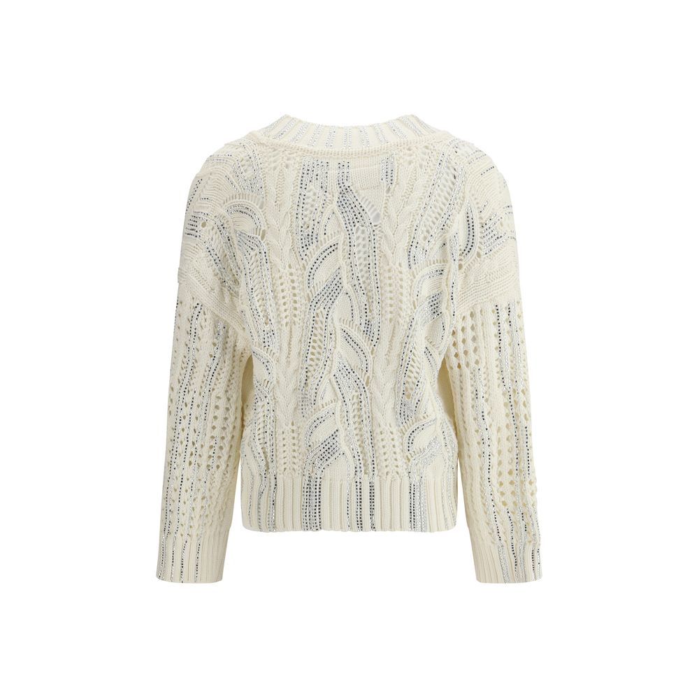 Ermanno Scervino Rhinestone cotton Cardigan