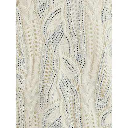 Ermanno Scervino Rhinestone cotton Cardigan