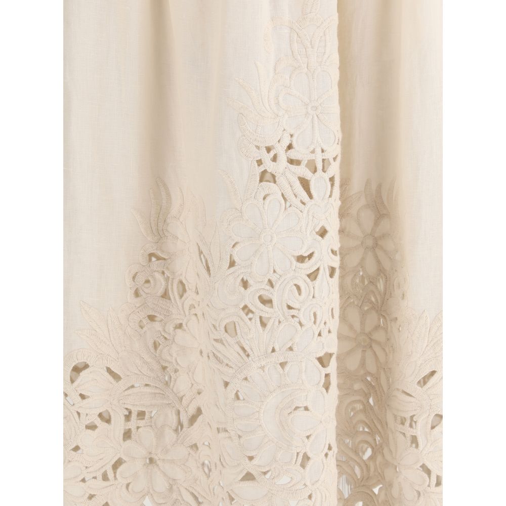 Zimmermann Wylie Embroidered Midi Skirt