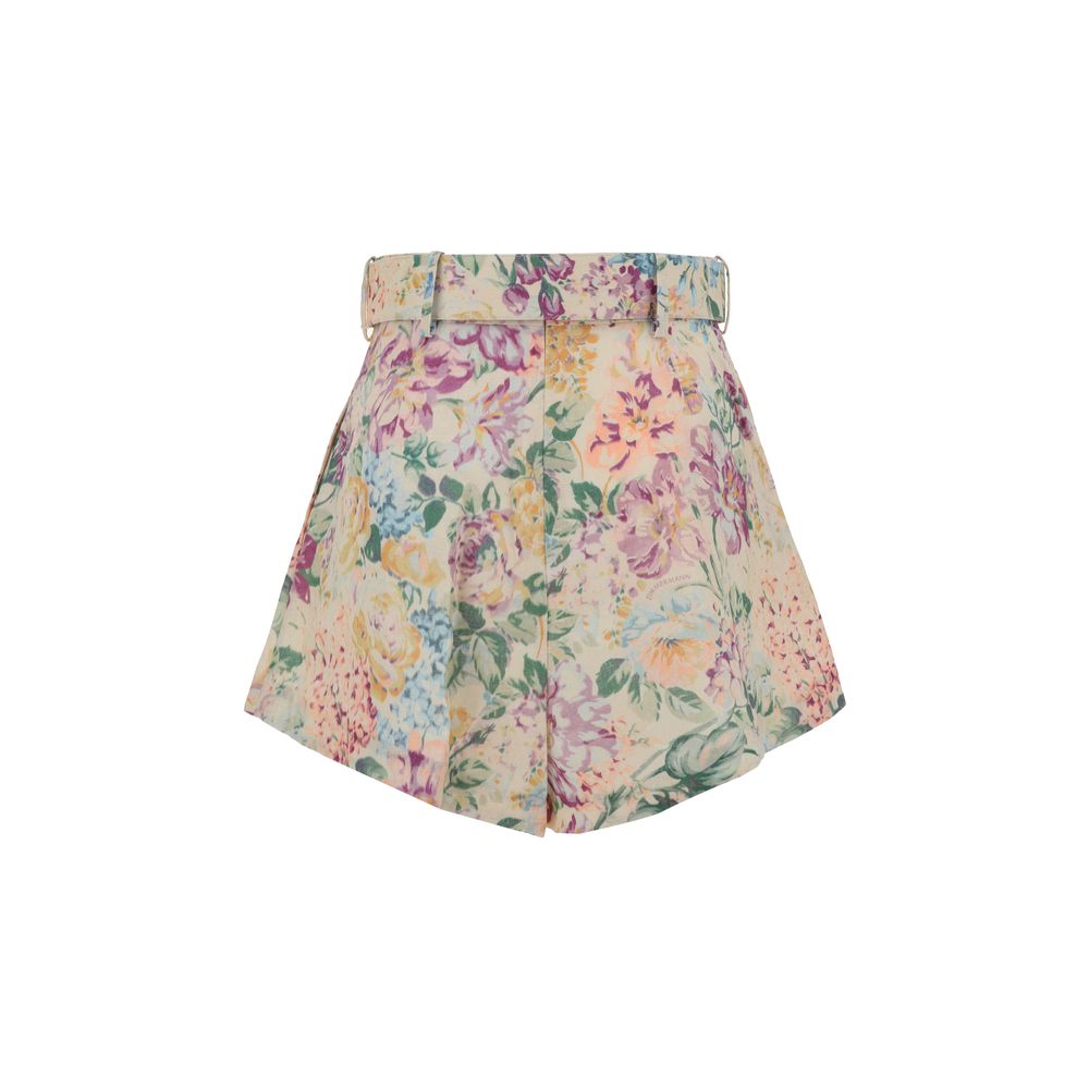 Zimmermann Halliday Tuck Shorts