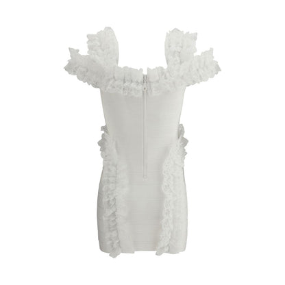 Self-Portrait Knit Ruffle Mini Dress