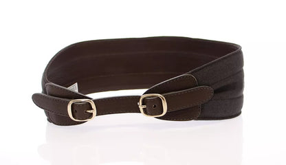 Dolce & Gabbana Brown D&G Leather Linnen Logo Belt