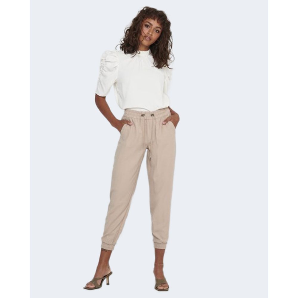 Only Beige Viscose Jeans & Pant