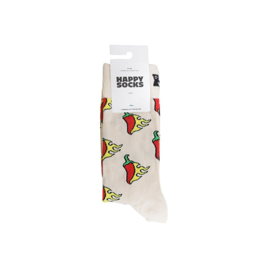 Happy Socks Beige Cotton Sock