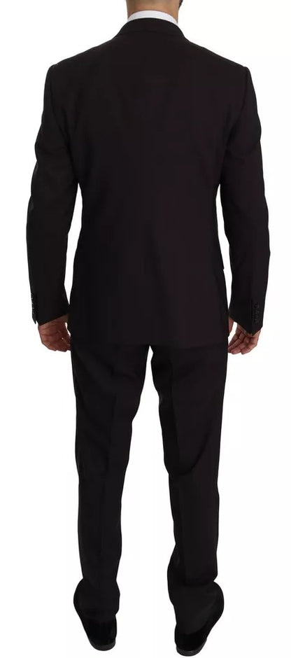 Dolce & Gabbana Purple Wool Stretch 2 Piece MARTINI Suit