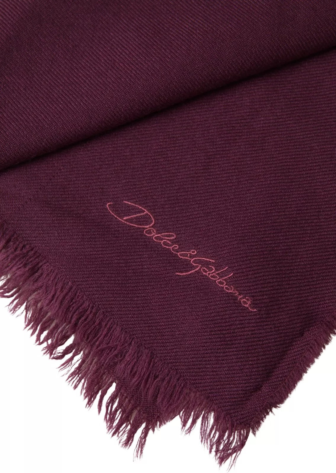 Dolce & Gabbana Purple Cashmere Knit Wrap Shawl Scarf