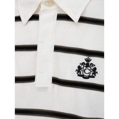 Canali White Cotton Polo Shirt