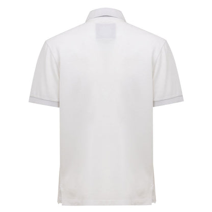 Canali White Cotton Polo Shirt