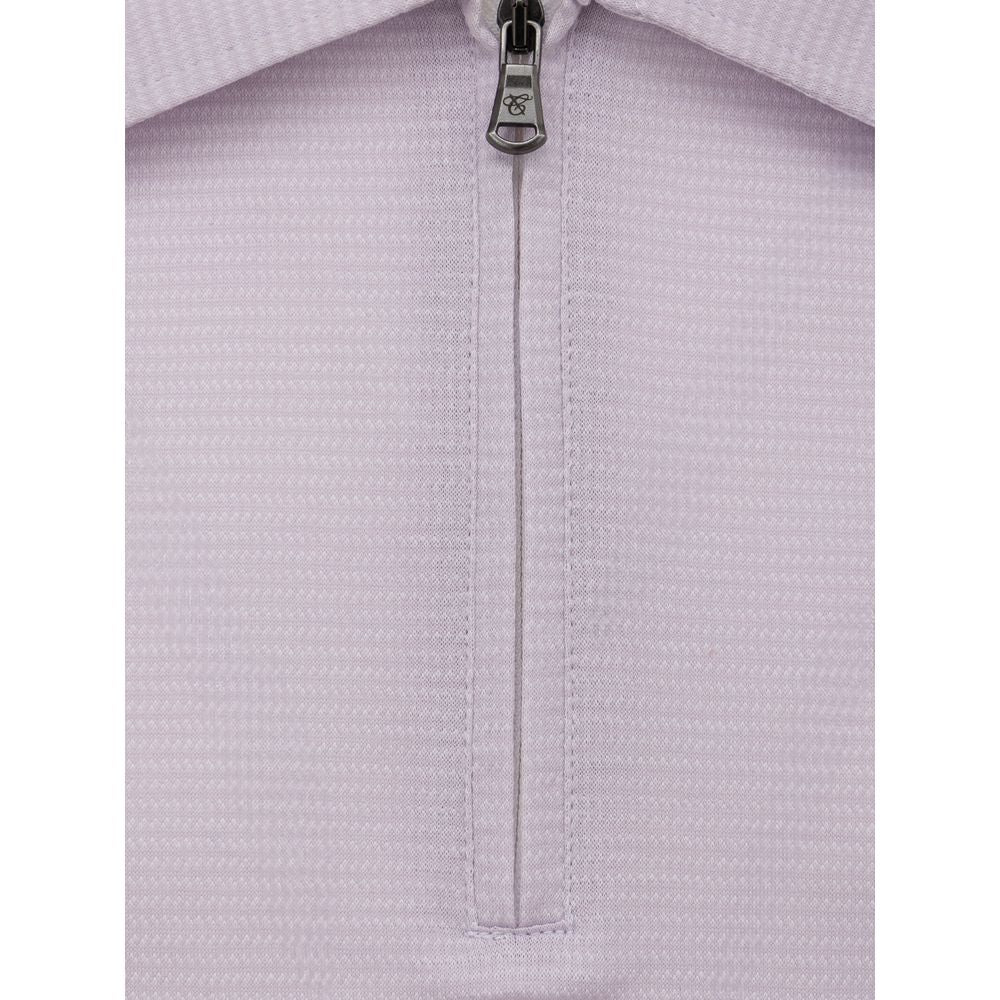 Canali Purple Cotton Polo Shirt