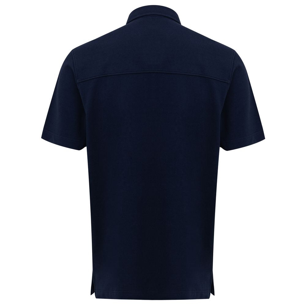 Canali Blue Cotton Polo Shirt