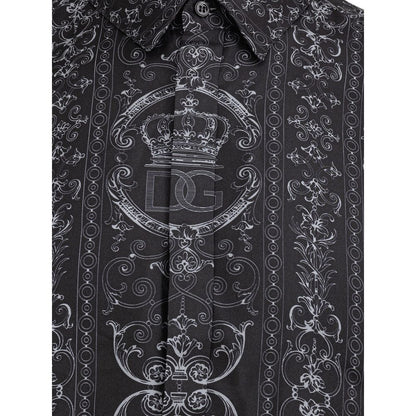 Dolce & Gabbana Gray Silk Shirt