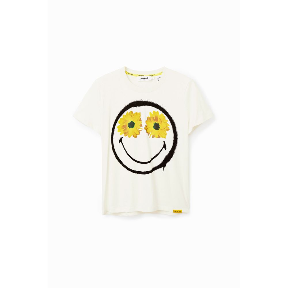 Desigual White Cotton Tops & T-Shirt