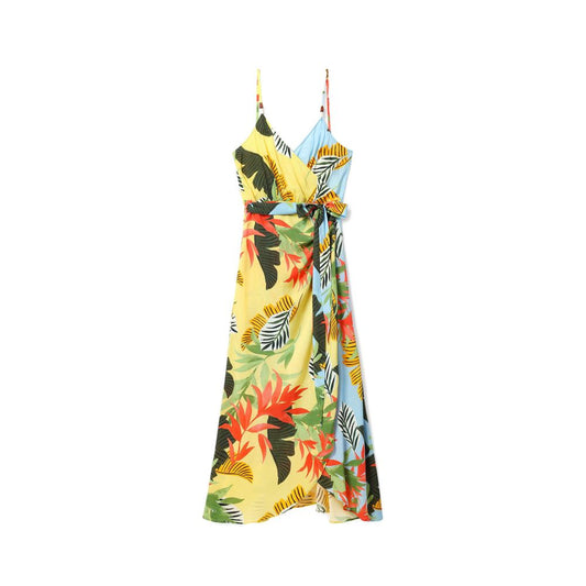 Desigual Yellow Viscose Dress