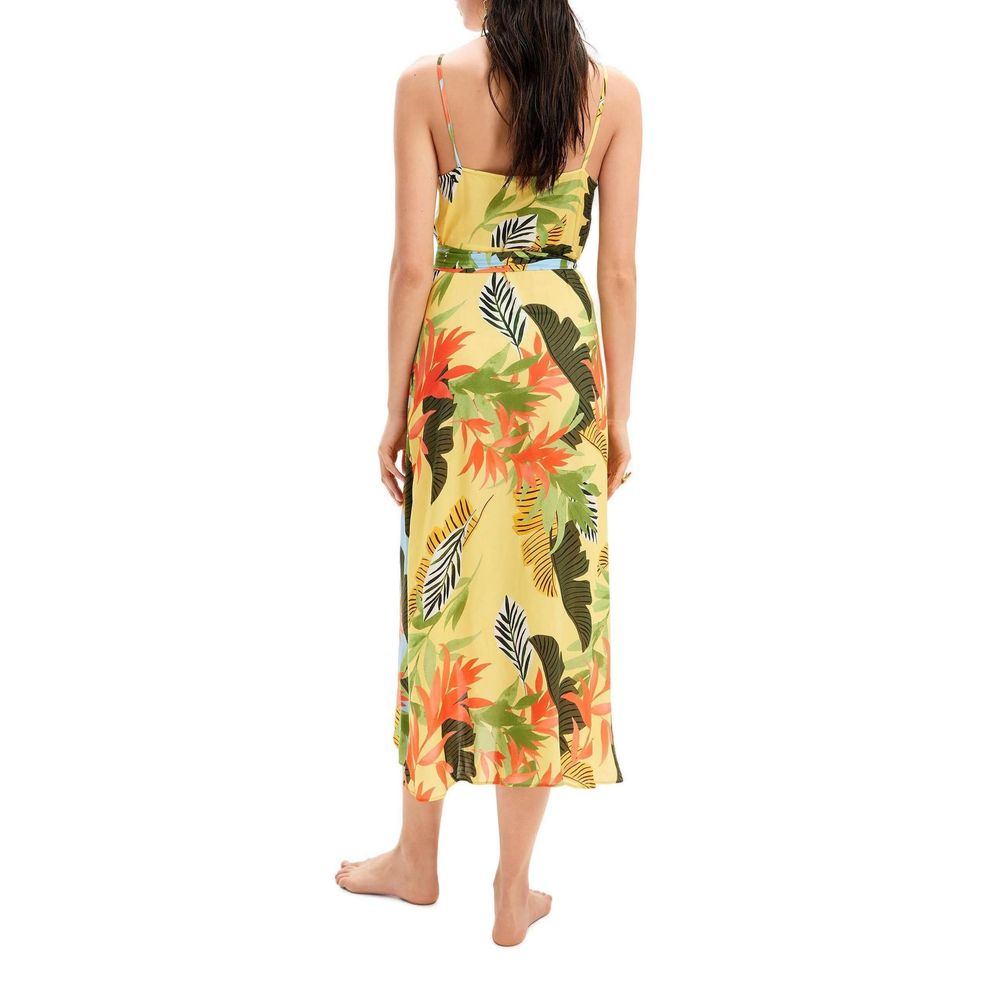 Desigual Yellow Viscose Dress